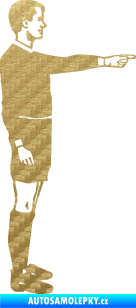 Samolepka Rozhodčí 003 pravá 3D karbon zlatý