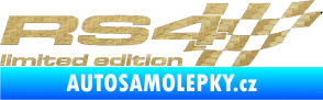 Samolepka RS4 limited edition pravá 3D karbon zlatý