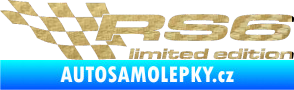 Samolepka RS6 limited edition levá 3D karbon zlatý