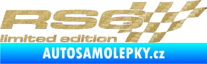 Samolepka RS6 limited edition pravá 3D karbon zlatý