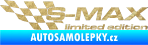Samolepka S-MAX limited edition levá 3D karbon zlatý