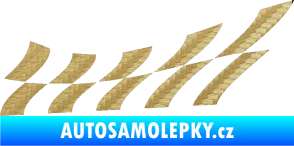Samolepka Šachovnice 029 3D karbon zlatý