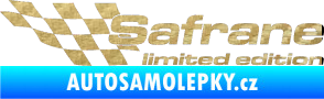 Samolepka Safrane limited edition levá 3D karbon zlatý