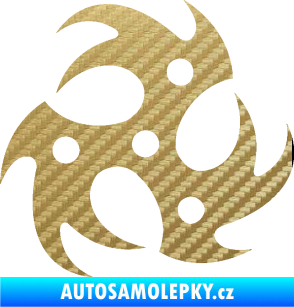Samolepka Samolepka na víčko od nádrže 005 3D karbon zlatý