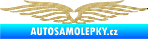 Samolepka Samolepka na zadní okno 002 srdce 3D karbon zlatý