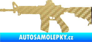 Samolepka Samopal 009 levá 3D karbon zlatý