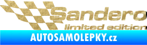 Samolepka Sandero limited edition levá 3D karbon zlatý