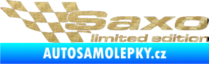 Samolepka Saxo limited edition levá 3D karbon zlatý