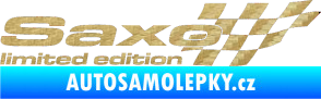 Samolepka Saxo limited edition pravá 3D karbon zlatý