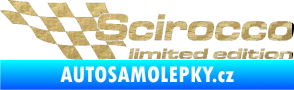 Samolepka Scirocco limited edition levá 3D karbon zlatý