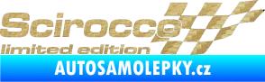 Samolepka Scirocco limited edition pravá 3D karbon zlatý