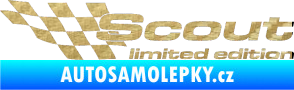 Samolepka Scout limited edition levá 3D karbon zlatý