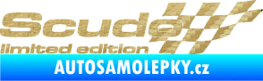 Samolepka Scudo limited edition pravá 3D karbon zlatý