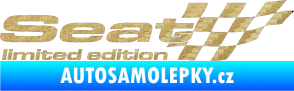 Samolepka Seat limited edition pravá 3D karbon zlatý