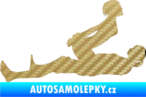Samolepka Sexy siluety 019 3D karbon zlatý