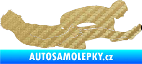 Samolepka Sexy siluety 029 3D karbon zlatý