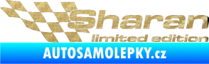 Samolepka Sharan limited edition levá 3D karbon zlatý