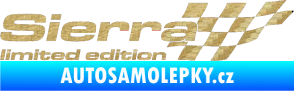 Samolepka Sierra limited edition pravá 3D karbon zlatý
