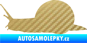 Samolepka Šnek 001 levá 3D karbon zlatý
