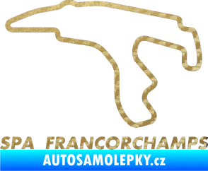 Samolepka Okruh Spa Francorchamps 3D karbon zlatý