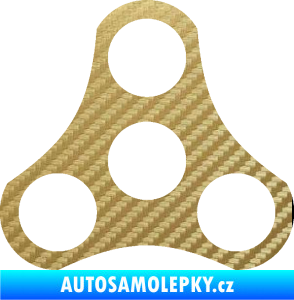 Samolepka Spinner 3D karbon zlatý
