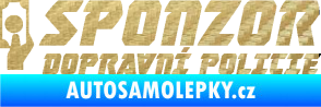 Samolepka Sponzor dopravní policie 004 3D karbon zlatý