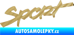 Samolepka Sport 001 3D karbon zlatý