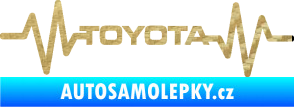 Samolepka Srdeční tep 022 toyota 3D karbon zlatý