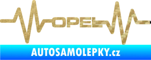 Samolepka Srdeční tep 029 Opel 3D karbon zlatý
