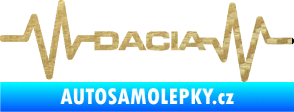 Samolepka Srdeční tep 044 levá Dacia 3D karbon zlatý