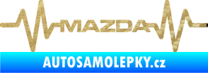 Samolepka Srdeční tep 059 Mazda 3D karbon zlatý