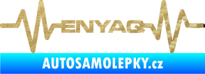 Samolepka Srdeční tep 063 Enyaq 3D karbon zlatý