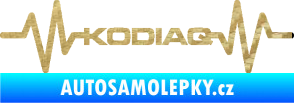 Samolepka Srdeční tep 071 Kodiaq 3D karbon zlatý
