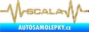 Samolepka Srdeční tep 075 Scala 3D karbon zlatý