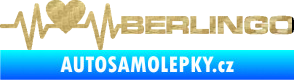 Samolepka Srdeční tep 092 pravá Berlingo Citroen 3D karbon zlatý