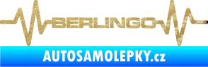 Samolepka Srdeční tep 093 Berlingo Citroen 3D karbon zlatý