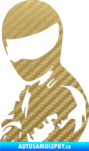 Samolepka Stig levá 3D karbon zlatý