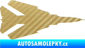 Samolepka Stíhací letoun 007 pravá MIG 3D karbon zlatý