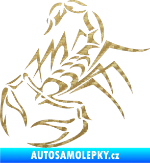 Samolepka Štír 017 levá 3D karbon zlatý