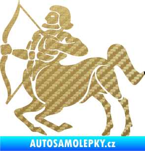 Samolepka Střelec 004 levá 3D karbon zlatý