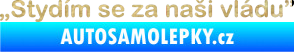Samolepka Stydím se za naši vládu 001 3D karbon zlatý