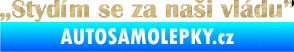 Samolepka Stydím se za naši vládu 004 3D karbon zlatý