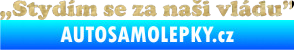 Samolepka Stydím se za naši vládu 005 3D karbon zlatý