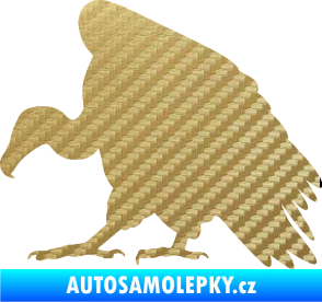 Samolepka Sup 001 levá 3D karbon zlatý