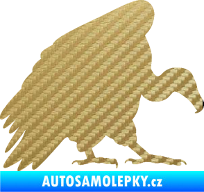 Samolepka Sup 001 pravá 3D karbon zlatý