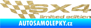 Samolepka SX4 limited edition levá 3D karbon zlatý