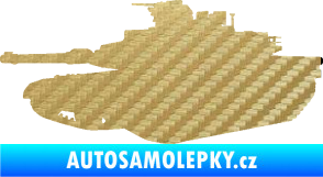 Samolepka Tank 002 levá M1 Abrams 3D karbon zlatý