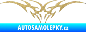 Samolepka Tetování 001 3D karbon zlatý