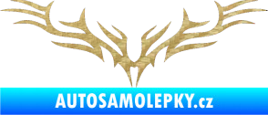 Samolepka Tetování 008 3D karbon zlatý
