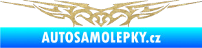 Samolepka Tetování 015 3D karbon zlatý